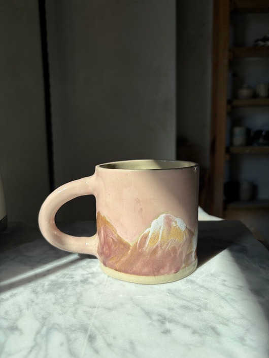 kubki i filiżanki Duży Ceramiczny Kubek Handmade 420 ml z Motywem Górskim Podhale