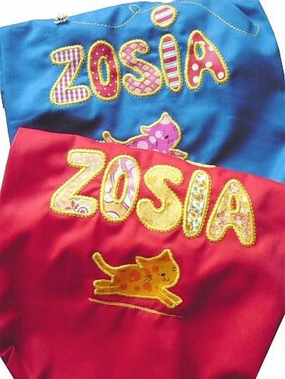 Worki dla Zosi:) zamówienie Gazynia