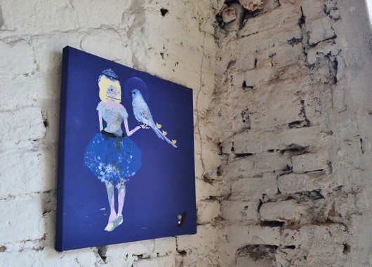 Ona i ptak /60 X 60/ CANVAS Brevka