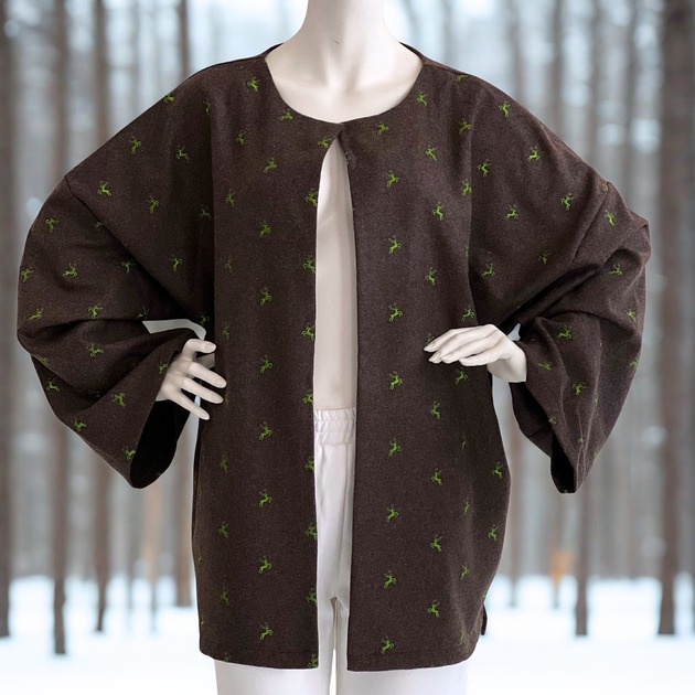 kardigany damskie AURORA Renifer wełniany Kardigan