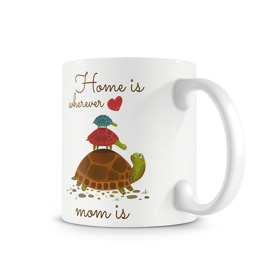 kubek. home is wherewer mom is. żółwie Love Life and Forest