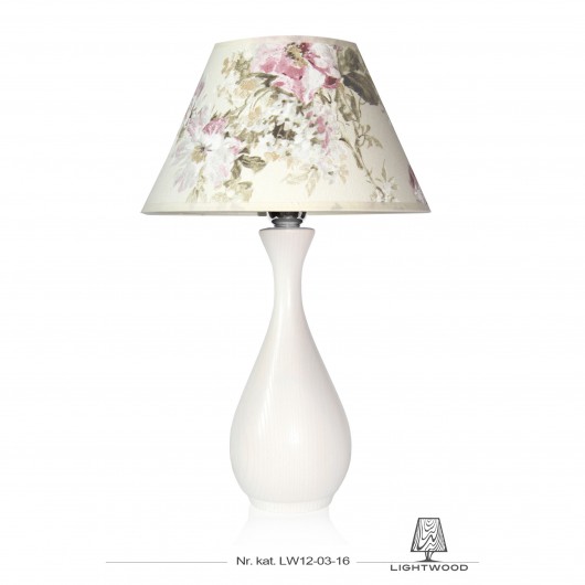 Lampa stołowa, nocna biała LW12 Lightwood