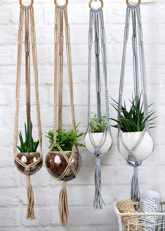 kwietniki Kwietnik makrama na doniczki - styl loft