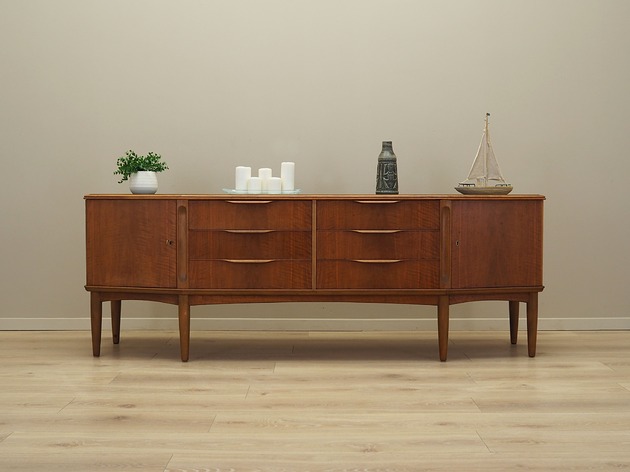 komody i szafki Sideboard orzech włoski, duński design, lata 60, produkcja: Dania