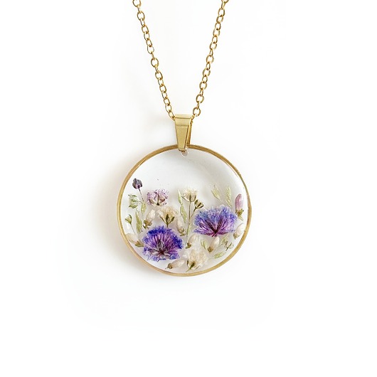 naszyjniki - inne Naszyjnik z kwiatami, prezent na święta