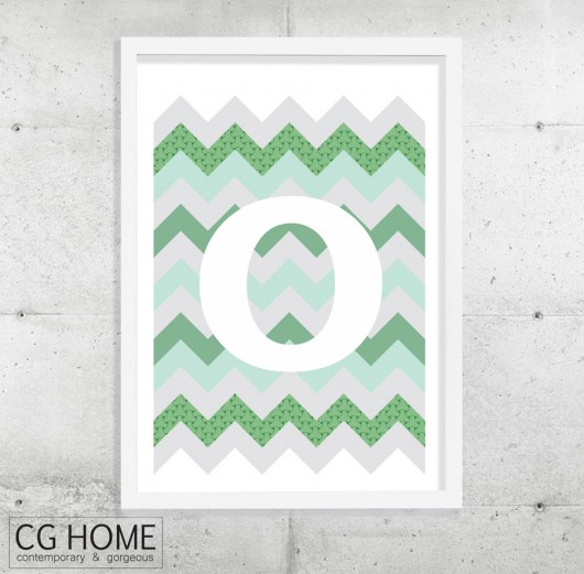 O plakat 30cm x 40cm GRAFIKA literki TYPOGRAFIA Cghome