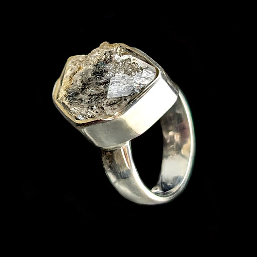 pierścionki srebrne Pierścionek Kryształowy herkimer