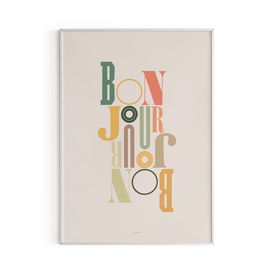 plakaty Bonjour - plakat B2 50x70
