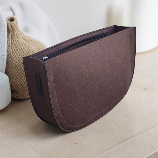 pokrowce i etui - organizery Organizer do torebki z zaokrąglonym dnem - Brązowy