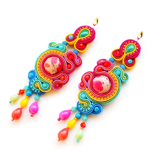 kolczyki soutache Sutaszowe kolczyki TULUM