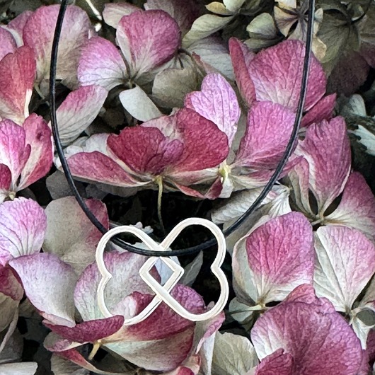 srebrne naszyjniki NA WALENTYNKI, Naszyjnik srebrny - dwa serca