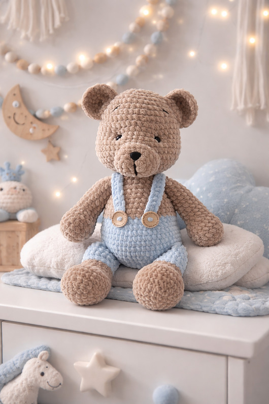 misie i maskotki Miś na szydełku