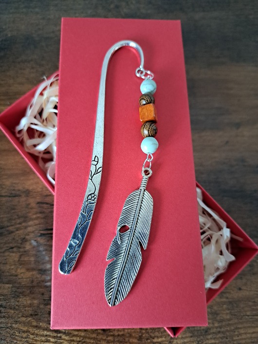 zakładki do książek Zakładka do książki z piórem (w pudełku)