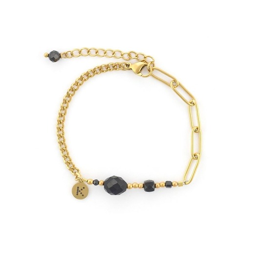 bransoletki z kamieni naturalnych Bestseller! Bransoletka zodiakalna - Skorpion Pozłacana stal szlachetna