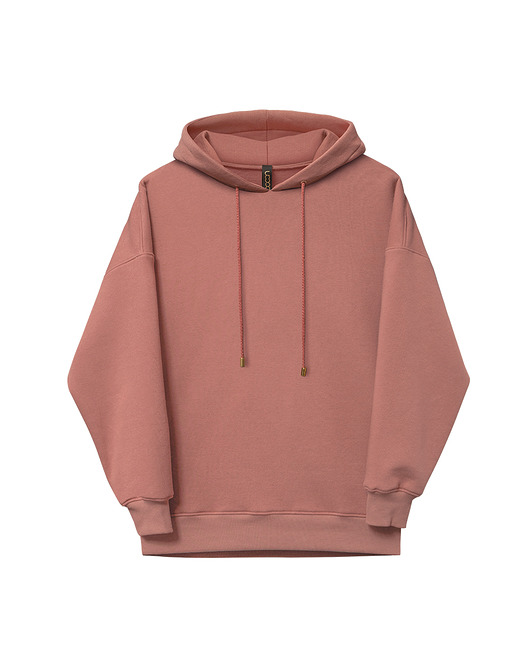 bluza z kapturem damska Bluza SKY long rosa