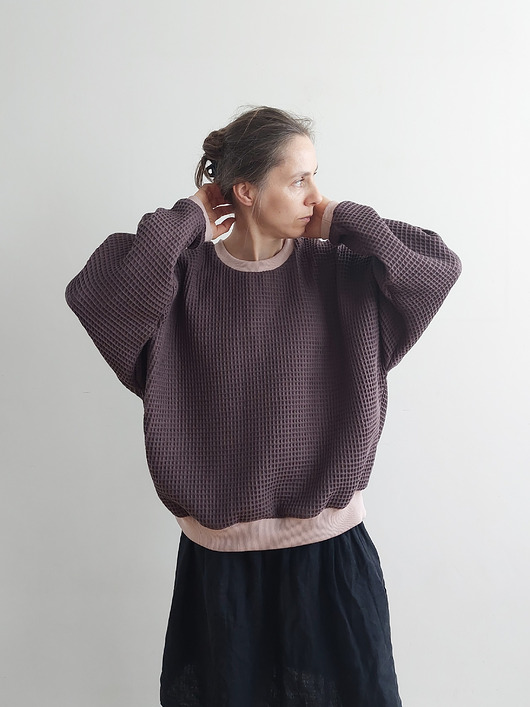bluza bez kaptura damska Bluza Wafel "W_01"