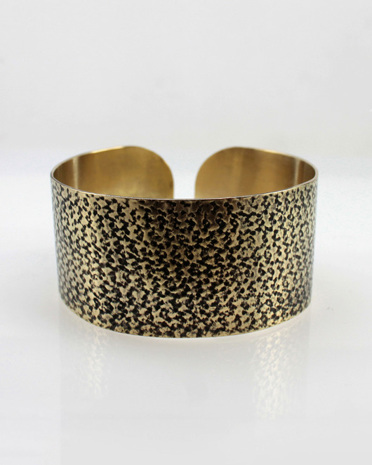bransoletki wire wrapping Żwirek - mosiężna bransoletka