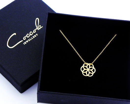 Naszyjnik rozetka  srebro 925 pozłacane Coccola JEWELLERY