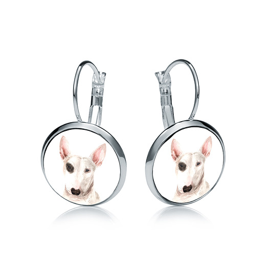 kolczyki - inne Kolczyki wiszące BULL TERRIER rasowy pies