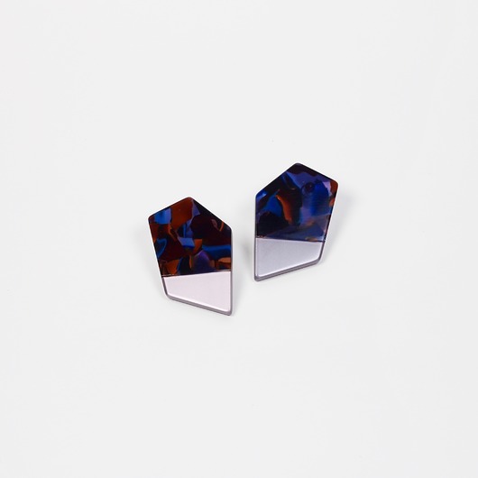 Kolczyki V90s w kolorze Navy Blue NINIcoJewelry