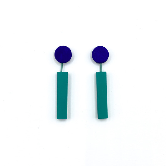 kolczyki drewniane Kolczyki z rzemieniem