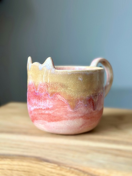 kubki Kubek ceramiczny Kot handmade  300 ml