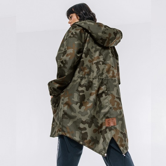 kurtki damskie Kurtka/ płaszcz typu parka moro