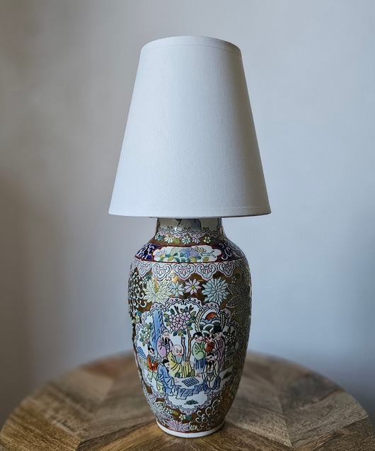 lampy stołowe Lampa z Chińskiej porcelany