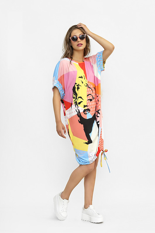 Letnia sukienka Mella w kolorowy print Freeshion