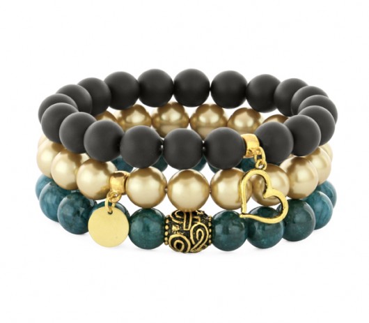 Black,golden & dark emerald set. Lavoga