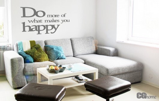 be HAPPY napis naklejki Cghome