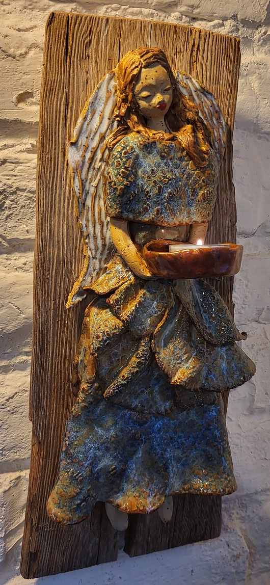 Ozdoby na ścianę Anioł na desce