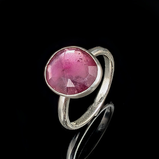 pierścionki srebrne Pierścionek stawberry różowy turmalin