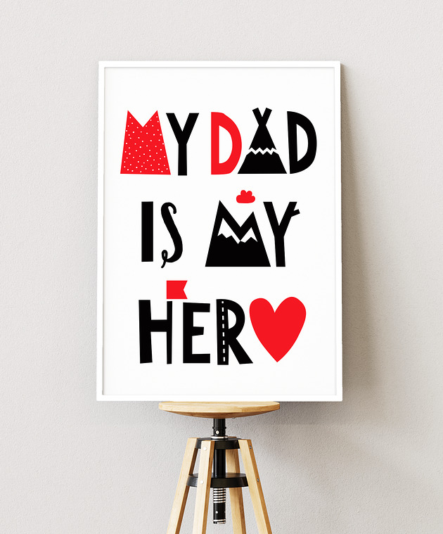obrazy i plakaty do pokoju dziecięcego My Dad is My Hero