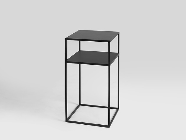 Metalowy stolik boczny nocny TENSIO 2 FLOOR 30 - czarny CustomForm