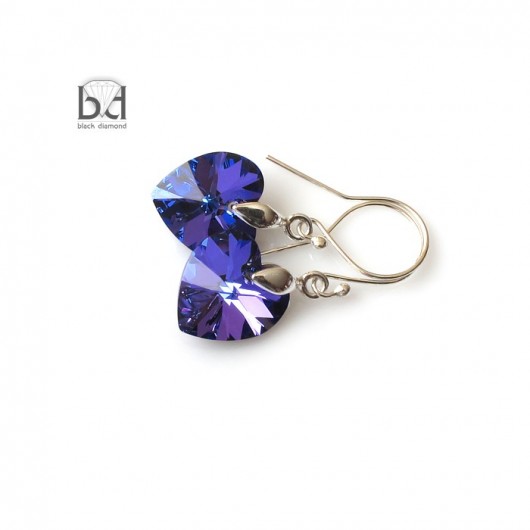 Serca kryształ Swarovski Black Diamond