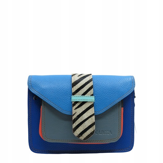 torby na ramię Torebka skórzana dwustronny odwracalny pasek damska listonoszka eko OLIVKA