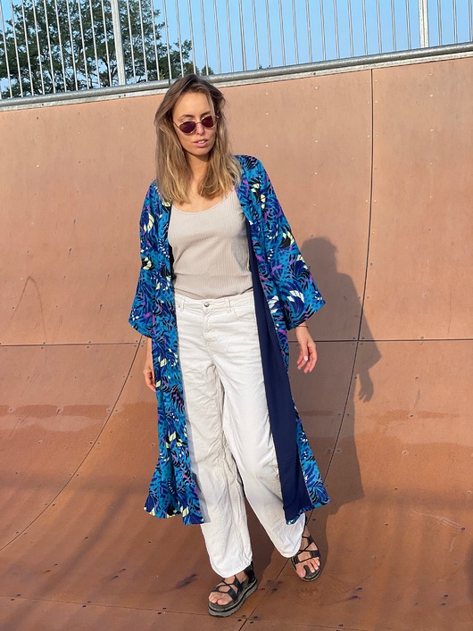 ubrania różne Ocieplane kimono Blue Savannah