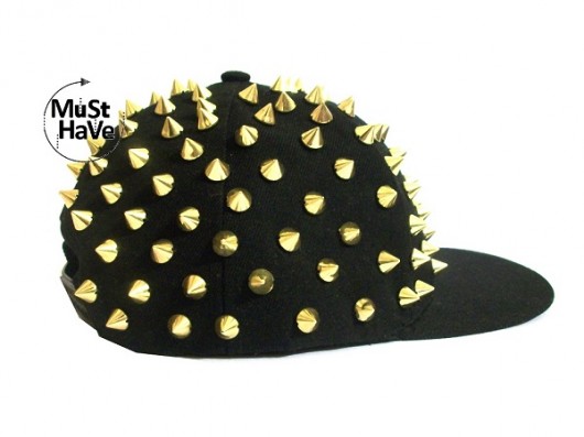 ORIGINAL SNAPBACK HAT - Gold Spike Studs # 2 Exclussive Marks