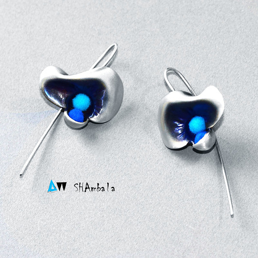 kolczyki ORCHIDEA  TURQUOISE SHAMBALA