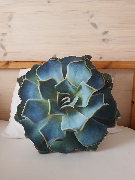 poduszki z grafiką Poduszka Dekoracyjna Sukulent Green 38cm