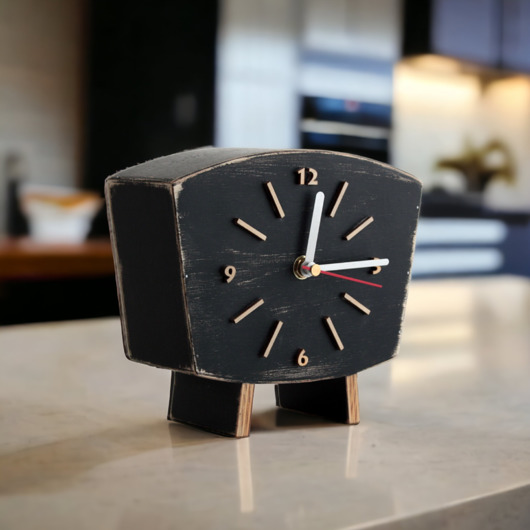 zegary Zegarek drewniany biurkowy  - cichy mechanizm