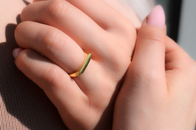 Pierścionek sygnet srebro 925 pozłacane Coccola JEWELLERY
