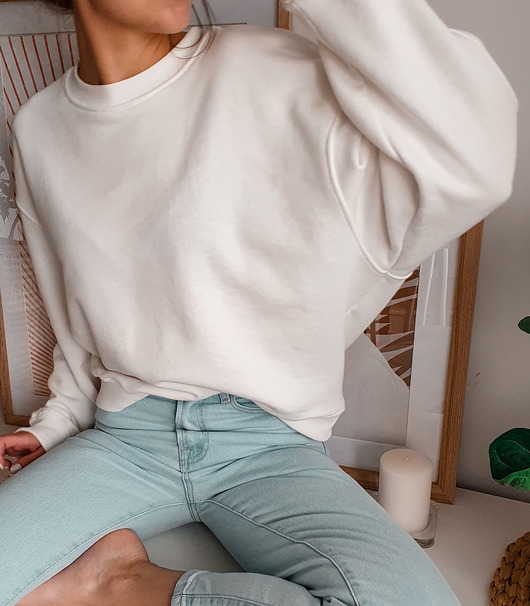 Biała bluza oversize Coconut Wild Flower Brand