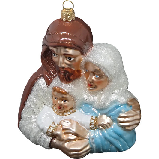 bombki Ręcznie malowana bombka szklana Święta Rodzina w klasycznych barwach