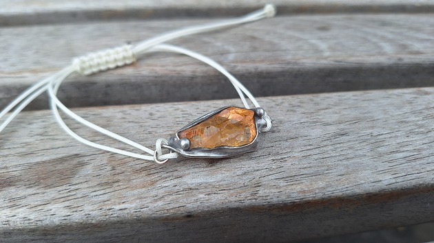 bransoletki wire wrapping Cytryn na lato - bransoletka sznurkowa