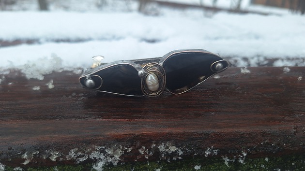 spinki i klamry do włosów Perła w środku - klamra do włosów