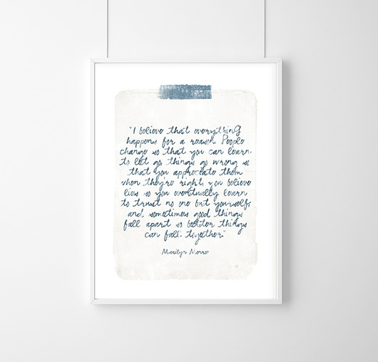 PLAKAT MARILYN MONROE QUOTE..A3 wejustlikeprints