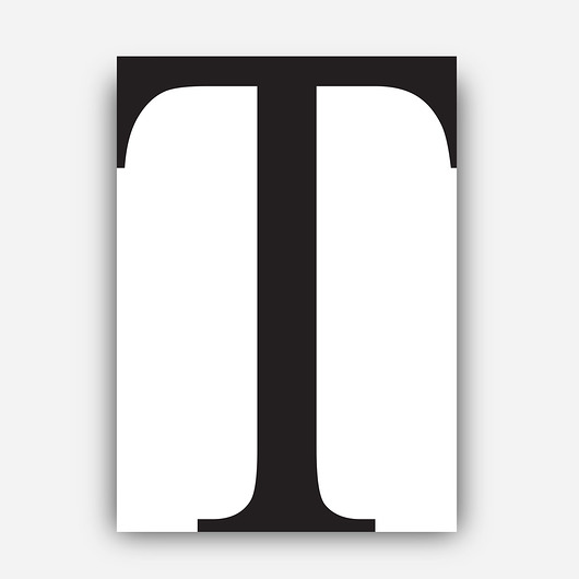 Plakat typograficzny - LITERA T mermer
