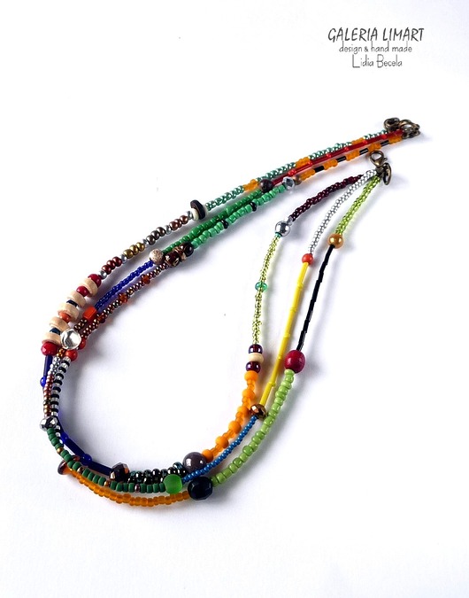 Boho. Bajecznie kolorowy naszyjnik handmade Galeria Limart